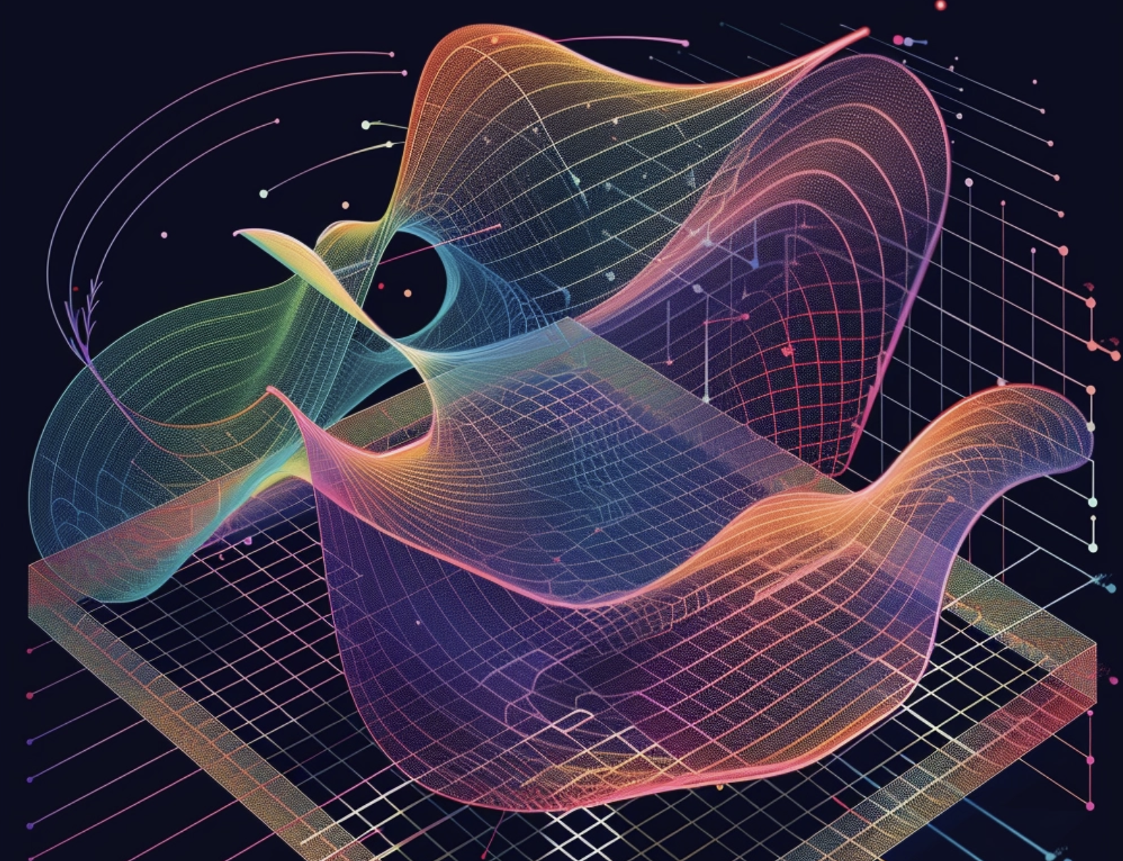 Una visualización de un espacio vectorial multidimensional