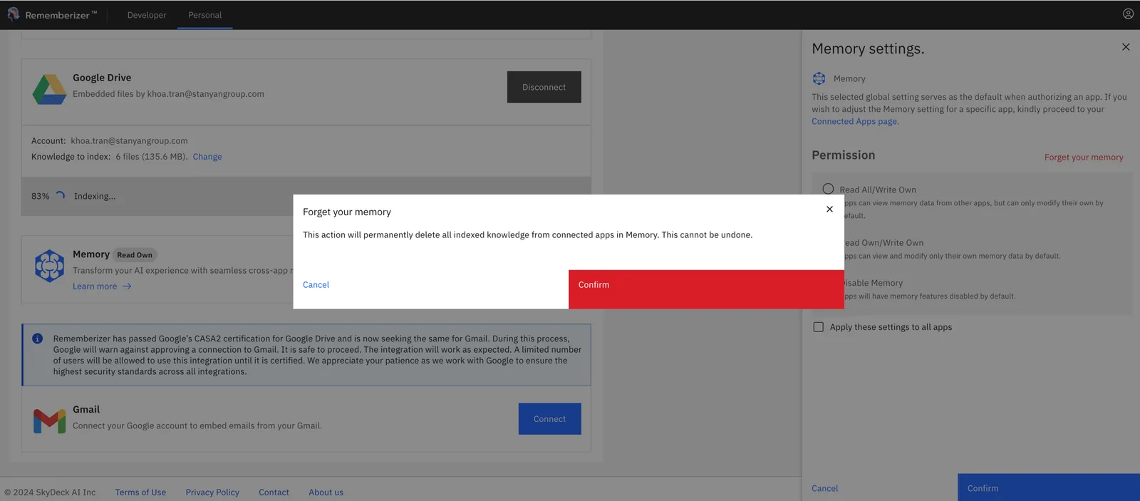 Authorizing Screen