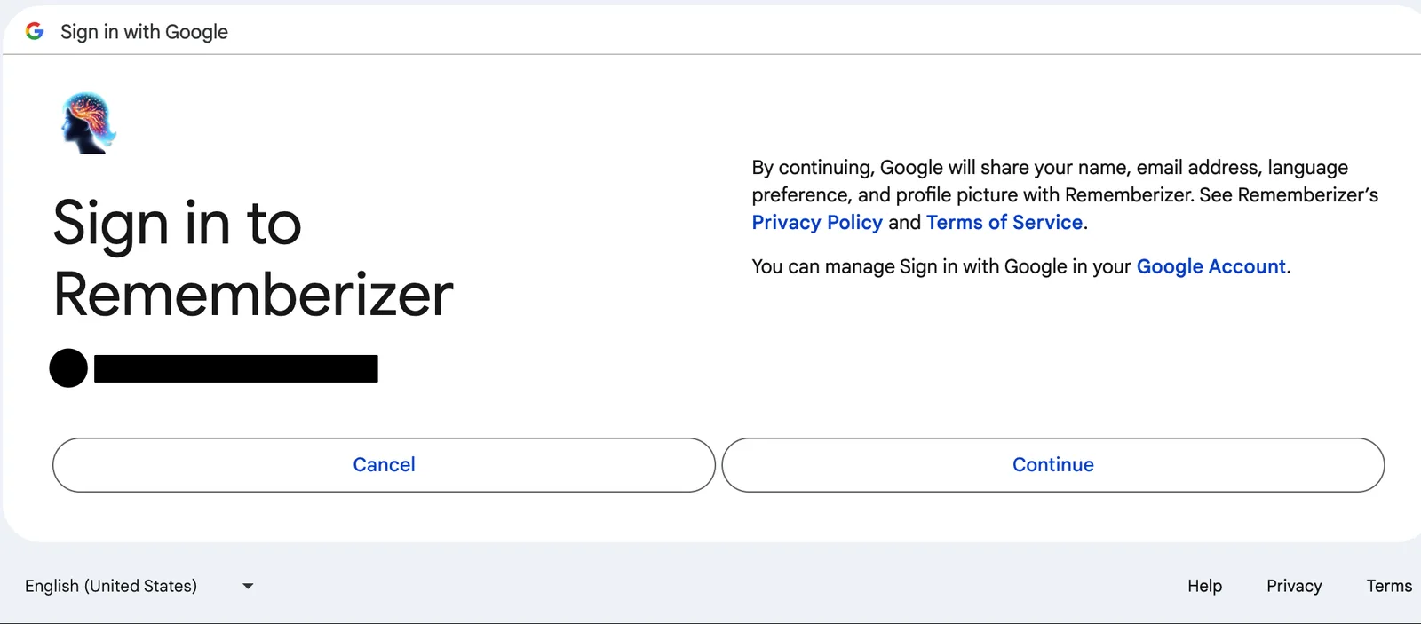 gmail choose knowledge checkbox