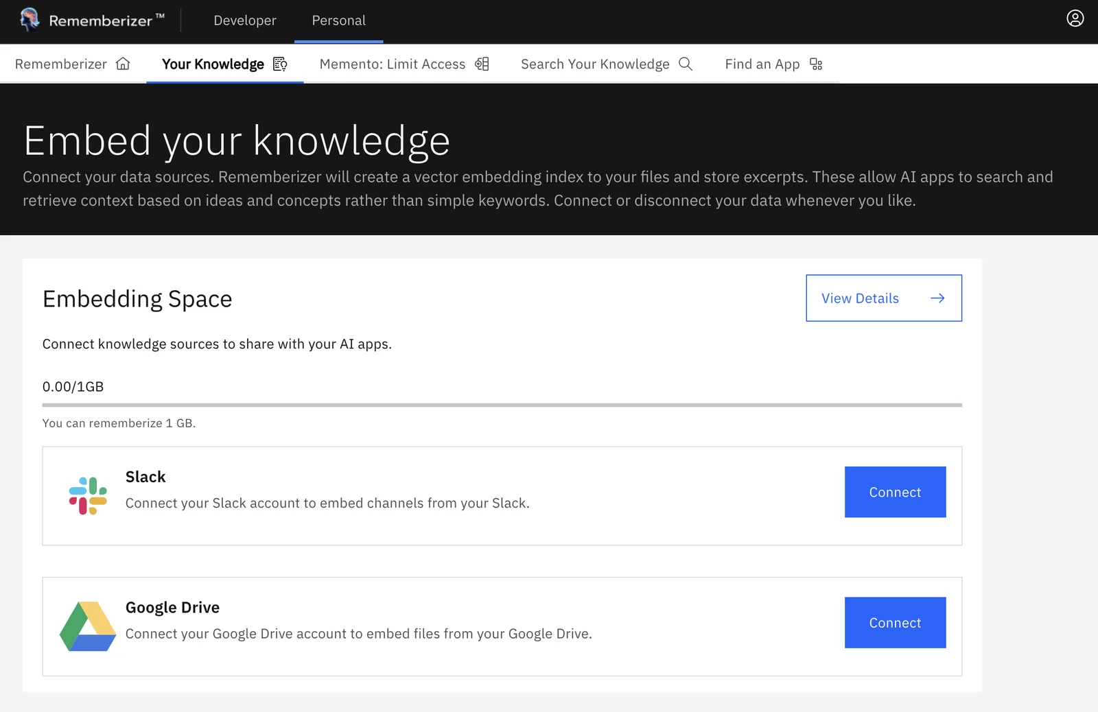 Google Drive connection confirmation